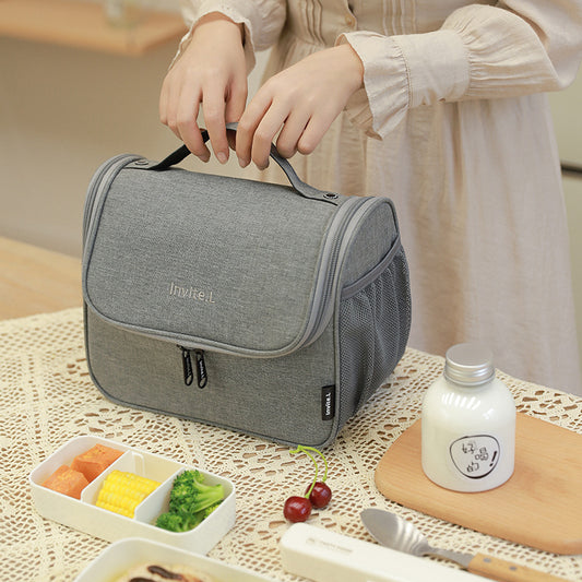 Keyinse Custom Travel Office Cooling Picnic Lunch Food Portable Soft Insulated Bottle Lunch Box Tote Cooler Bag