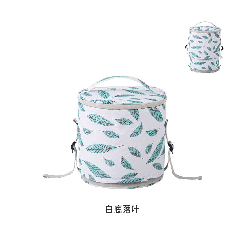 Keyinse High Quality Insulated Meal Prep Bag Collapsible Drink Round Cooler Sublimation Lunch Bag with Extend Bottom